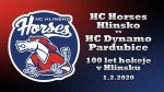 1.2.2020  HC Horses Hlinsko – HC Dynamo Pardubice – 100 let hokeje v Hlinsku